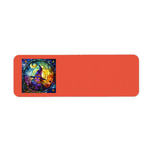 Halloween Stained Glass Steampunk Address Labels