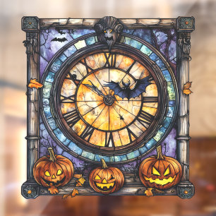 Halloween Stained Glass Steampunk Window Cling