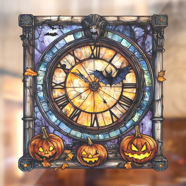 Halloween Stained Glass Steampunk Window Cling (Sheet 2)