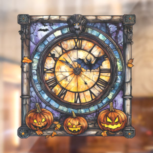 Halloween Stained Glass Steampunk Window Cling