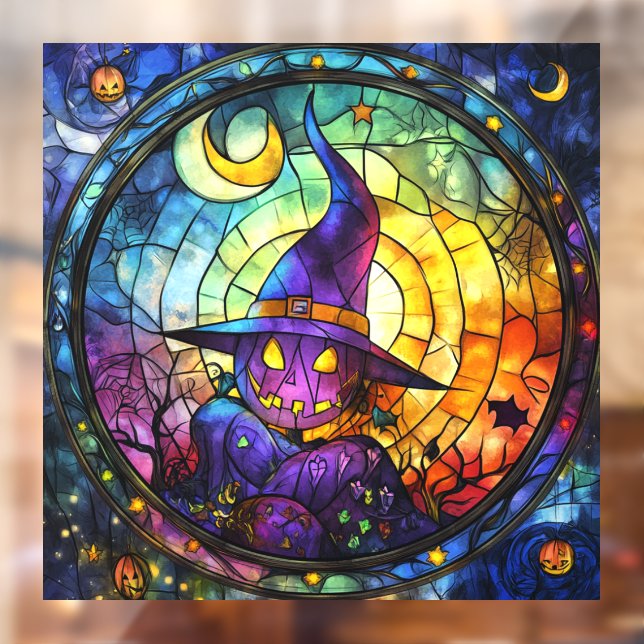 Halloween Stained Glass Steampunk Window Cling (Sheet 2)