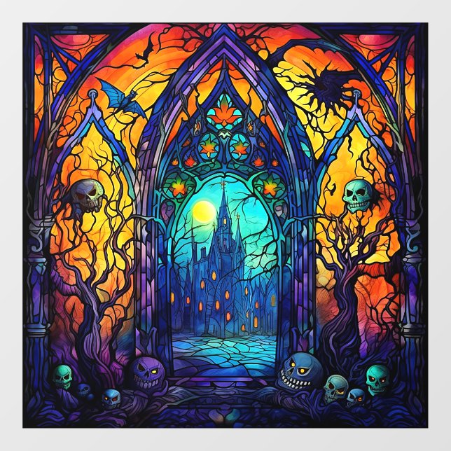 Halloween Stained Glass Window Cling (Sheet)