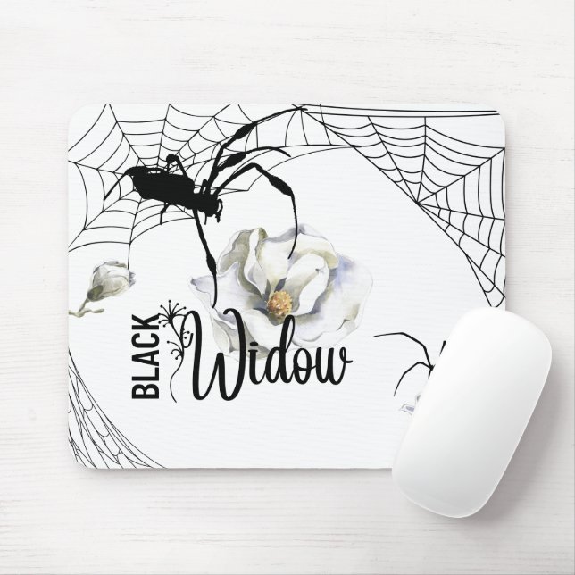 Halloween Stamp Collection "Black Widow" Mouse Mat (With Mouse)