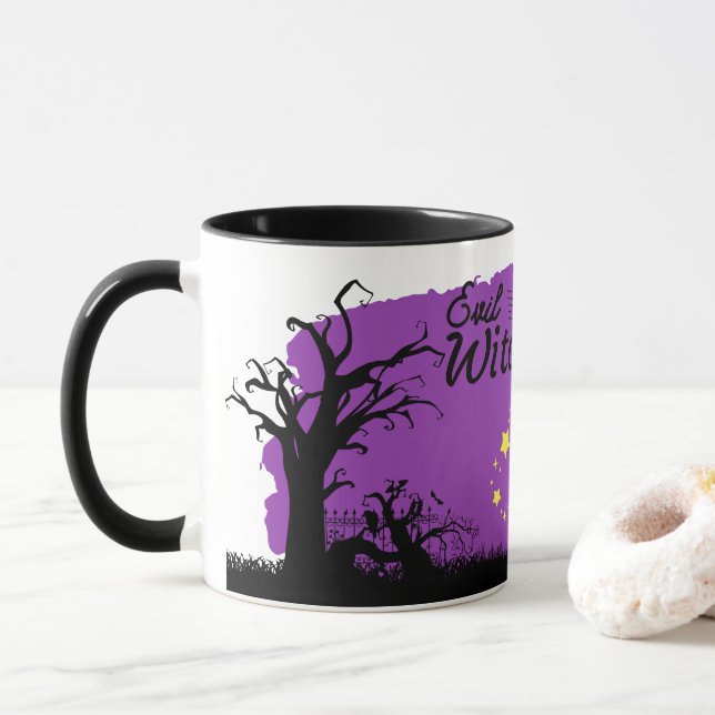 Halloween Stamp Collection "Evil Witch" Mug (With Donut)
