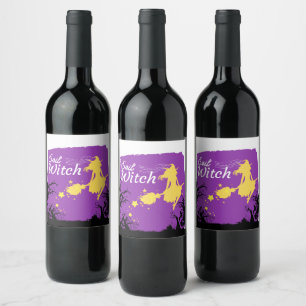 Halloween Stamp Collection "Evil Witch" Wine Label