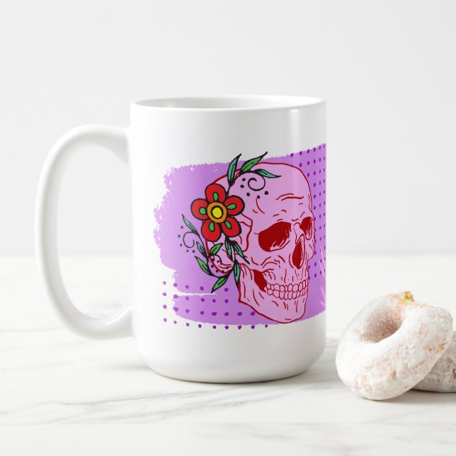 Halloween Stamp Collection "Ghost party" Coffee Mug (With Donut)