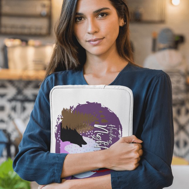 Halloween Stamp Collection "Howling Night"  Laptop Sleeve (Halloween Stamp Collection - Howling Night Laptop Sleeve from The Beekeeper Store)