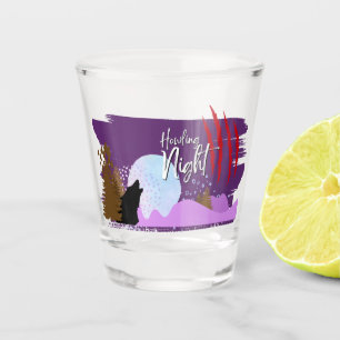 Halloween Stamp Collection "Howling Night" Shot Glass