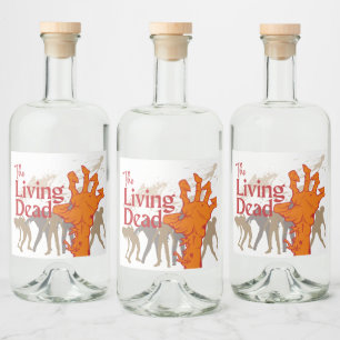 Halloween Stamp Collection "The Living Dead" Liquor Bottle Label