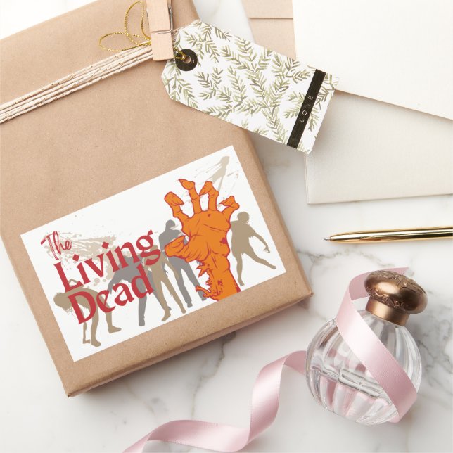 Halloween Stamp Collection "The Living Dead" Rectangular Sticker (Gifting)