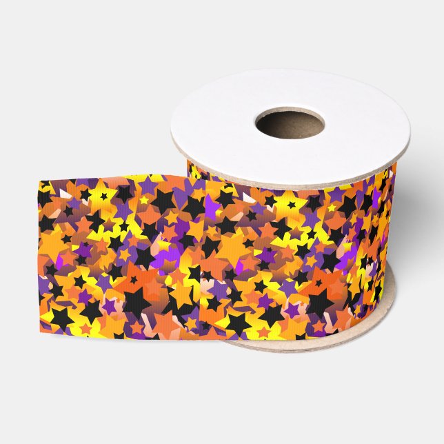 Halloween Star Crazy Grosgrain Ribbon (Spool)