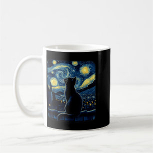 Halloween Starry Art Night Sky Art Painting Black Coffee Mug