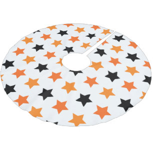 Halloween Stars Brushed Polyester Tree Skirt