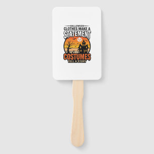 Halloween Statement Costumes Vintage T-Shirt Desig Hand Fan