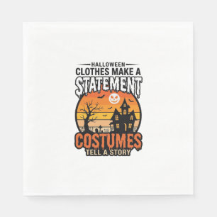 Halloween Statement Costumes Vintage T-Shirt Desig Napkin