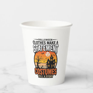 Halloween Statement Costumes Vintage T-Shirt Desig Paper Cups