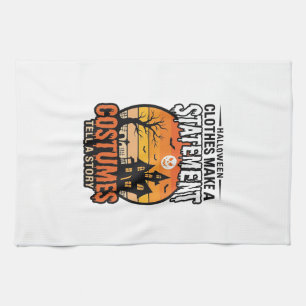 Halloween Statement Costumes Vintage T-Shirt Desig Tea Towel