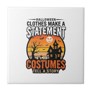 Halloween Statement Costumes Vintage T-Shirt Desig Tile