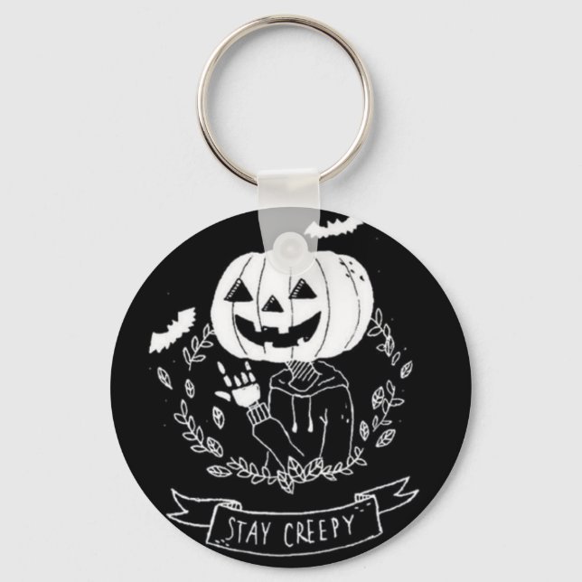 Halloween Stay Creepy Key Ring (Front)