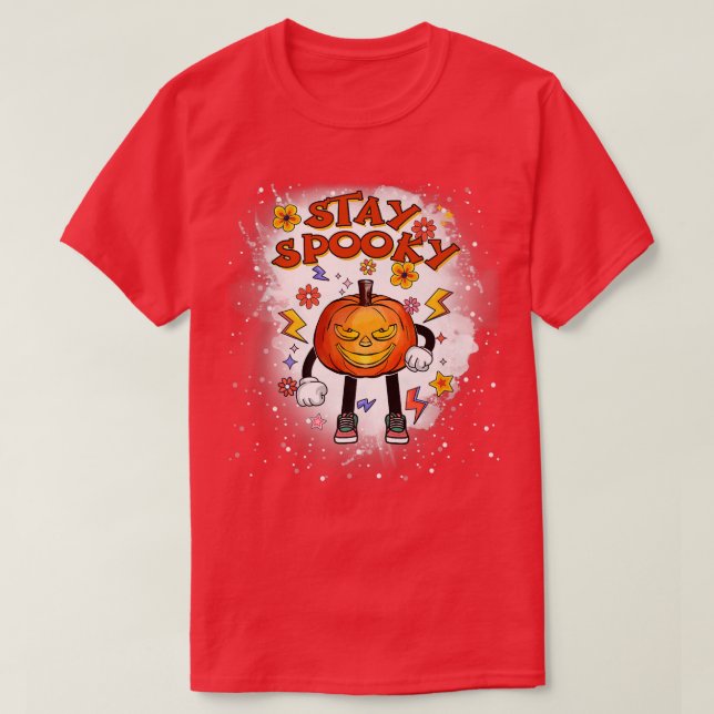 Halloween Stay Spooky Scary Jack o Lantern Premium T-Shirt (Design Front)