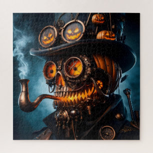 Halloween Steampunk Gothic Jack-O-Lantern Jigsaw Puzzle