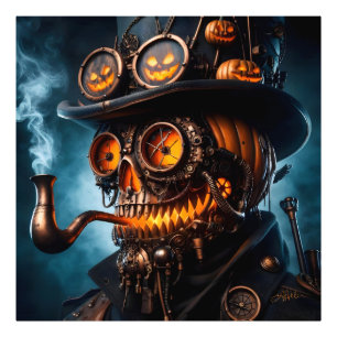 Halloween Steampunk Gothic Jack-O-Lantern Photo Print