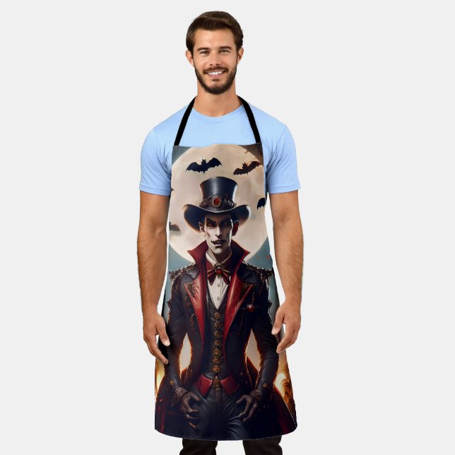 Halloween Steampunk Gothic Zombie Vampire Apron (Worn)