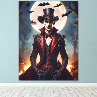 Halloween Steampunk Gothic Zombie Vampire Canvas Print