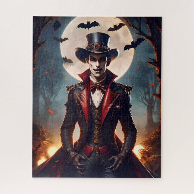 Halloween Steampunk Gothic Zombie Vampire Jigsaw Puzzle (Vertical)