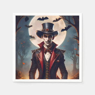 Halloween Steampunk Gothic Zombie Vampire Napkin