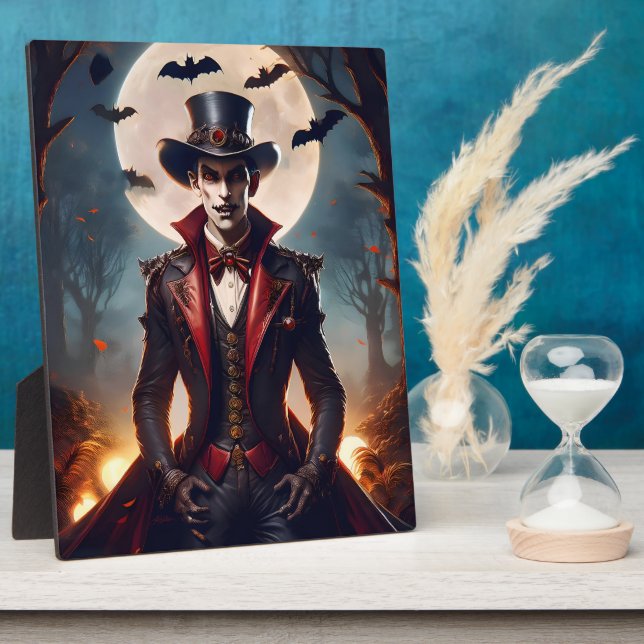 Halloween Steampunk Gothic Zombie Vampire Plaque (Side)