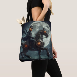 Halloween Steampunk Headless Horseman Tote Bag