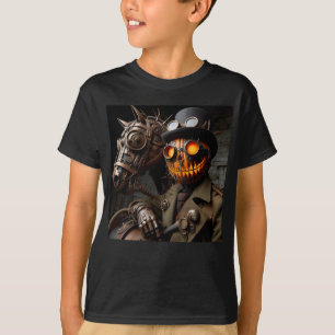 Halloween Steampunk Jack-O-Lantern Horseman T-Shirt