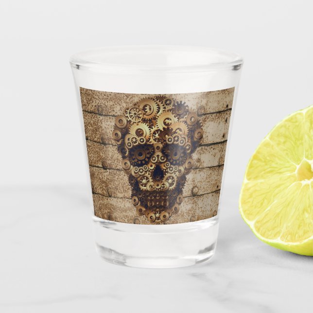 Halloween Steampunk Shot Glass (Front)