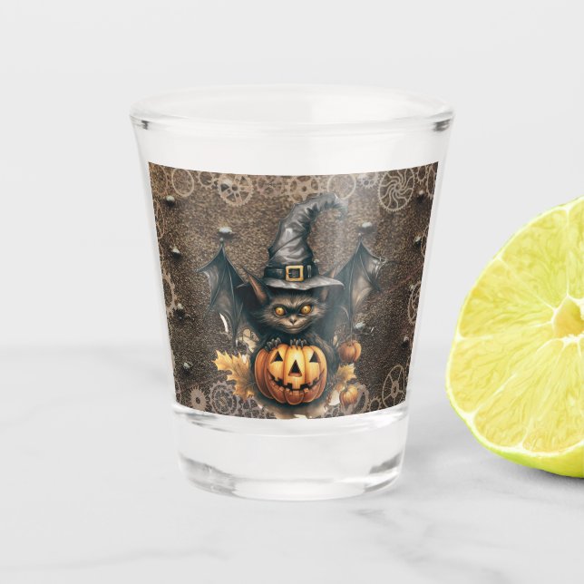 Halloween Steampunk Shot Glass (Front)