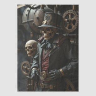 Halloween Steampunk Skeleton Tissue Paper