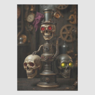 Halloween Steampunk Skeleton Tissue Paper