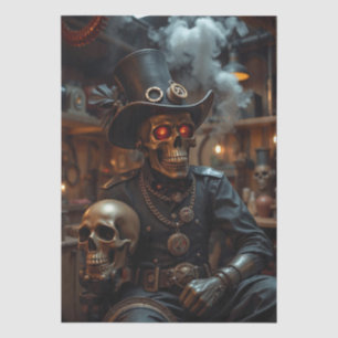 Halloween Steampunk Skeleton Tissue Paper