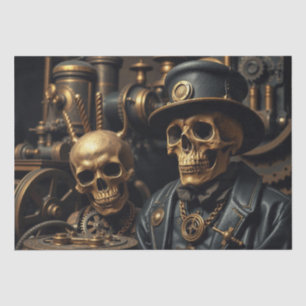 Halloween Steampunk Skeleton Tissue Paper
