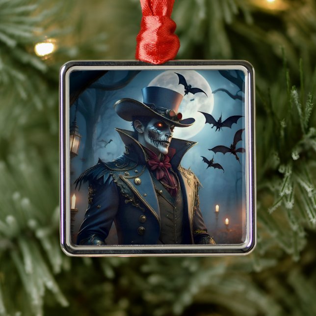 Halloween Steampunk Southern Gentleman Zombie Metal Tree Decoration (Tree)
