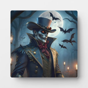 Halloween Steampunk Southern Gentleman Zombie Plaque