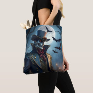 Halloween Steampunk Southern Gentleman Zombie Tote Bag