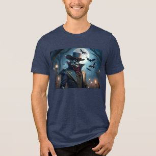 Halloween Steampunk Southern Gentleman Zombie Tri-Blend Shirt