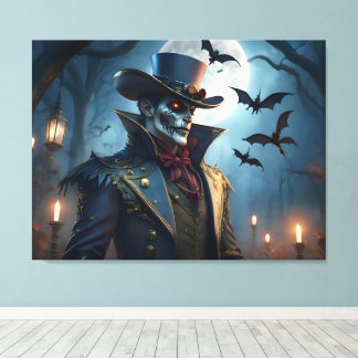 Halloween Steampunk Southern Gothic Zombie Canvas Print