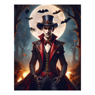 Halloween Steampunk Vampire Zombie Photo Print