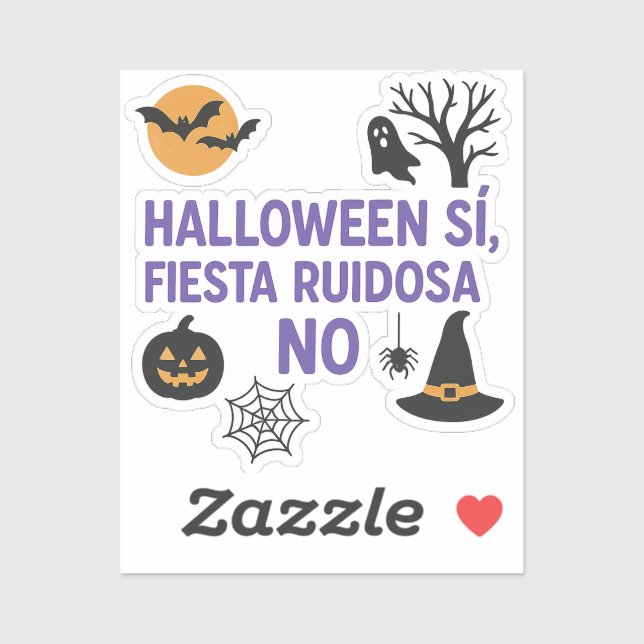 Halloween sticker for introverts (Sheet)
