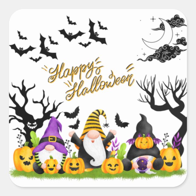 Halloween Sticker | Happy Halloween | Gnomes (Front)