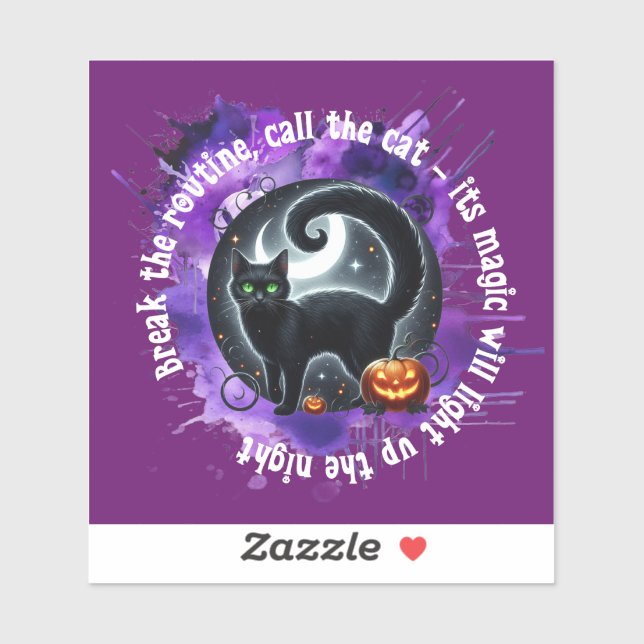  Halloween Stickers Cat (Sheet)