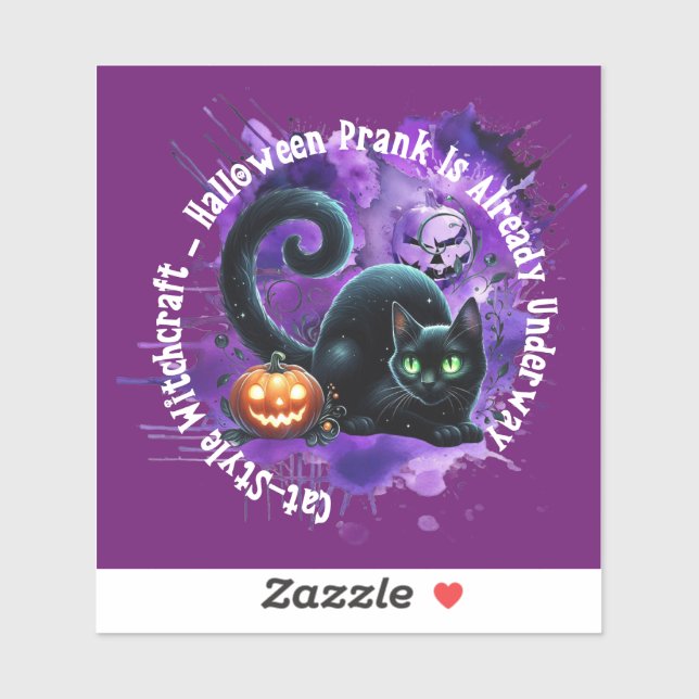 Halloween Stickers Cat (Sheet)