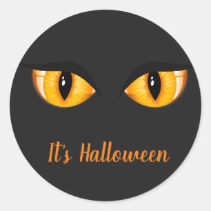 Halloween Stickers-Cat Eyes Classic Round Sticker